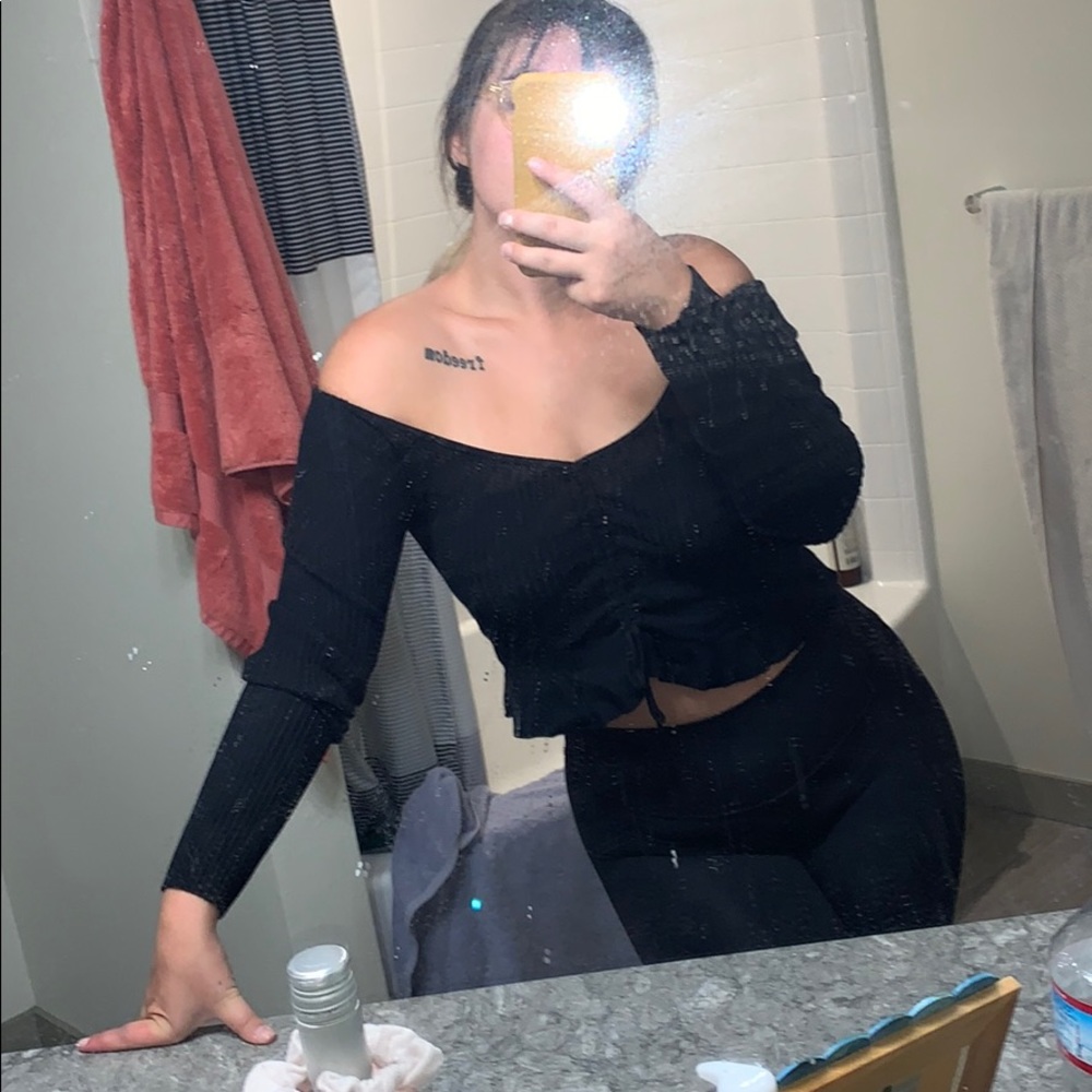LA hearts cropped knit